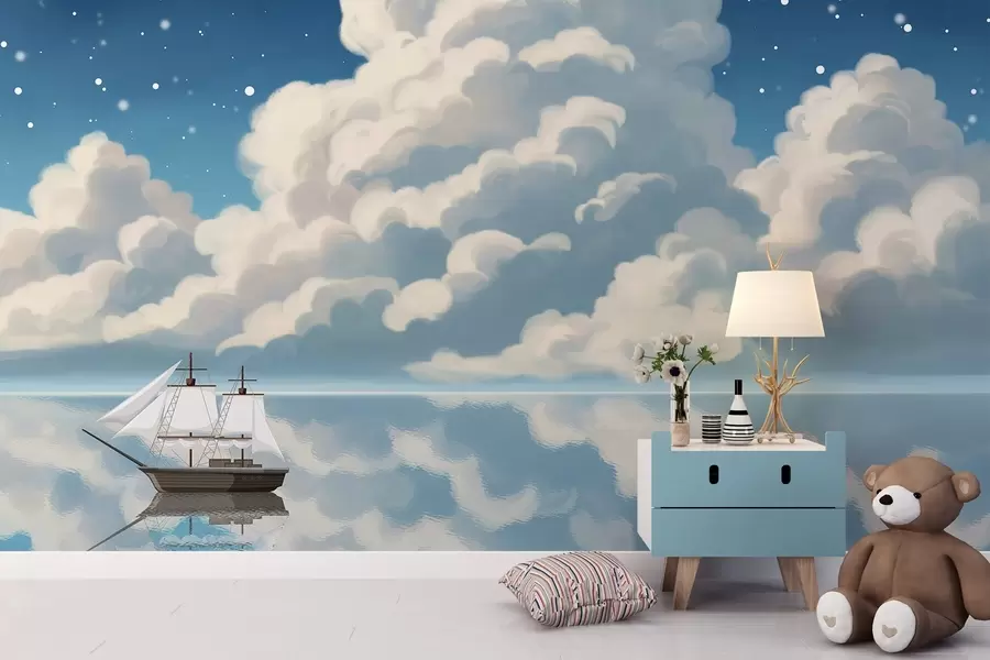 Fototapet Husté mraky nad vodou w04996