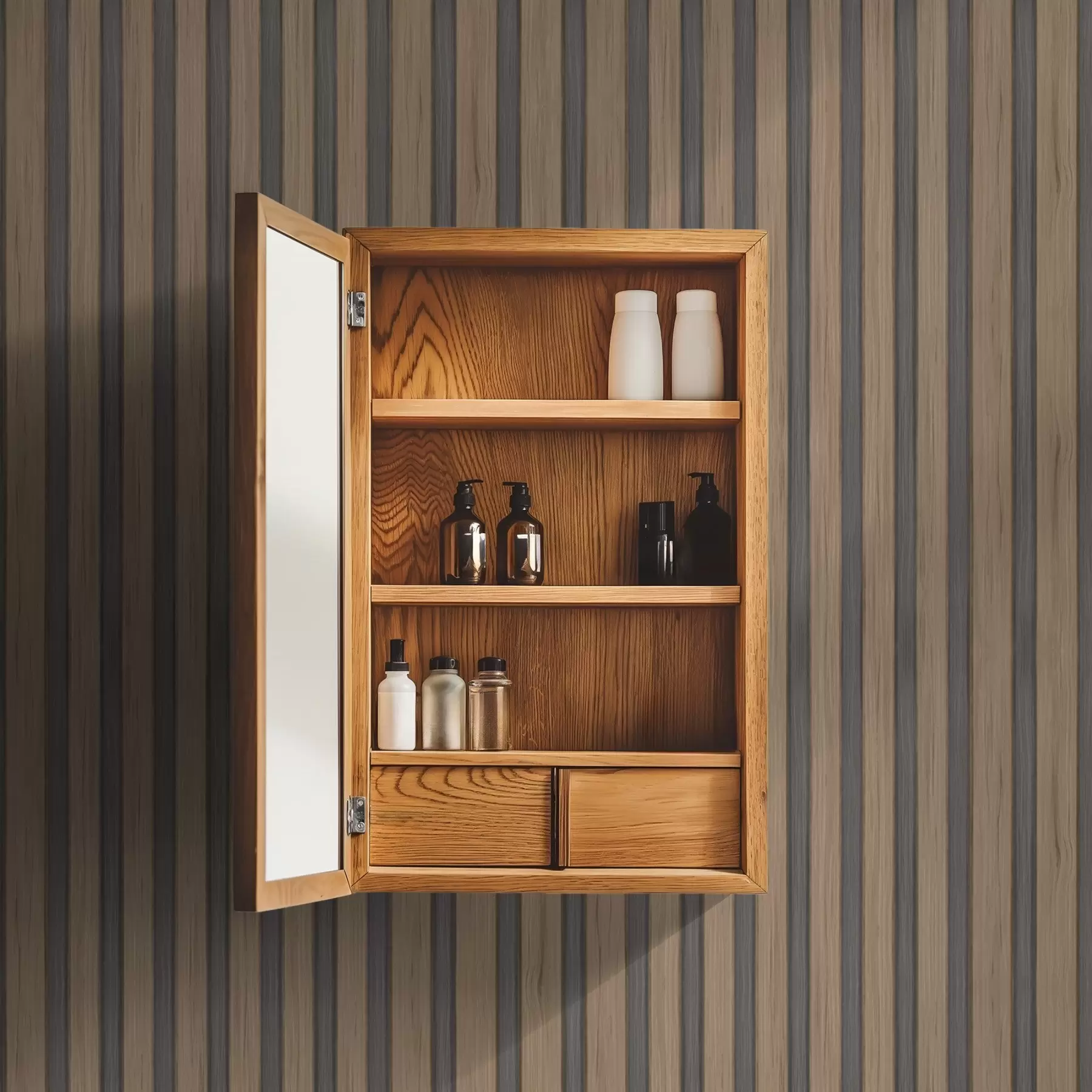 Fototapet Vertikální dřevěné lamely s tmavě šedými vložkami a00991