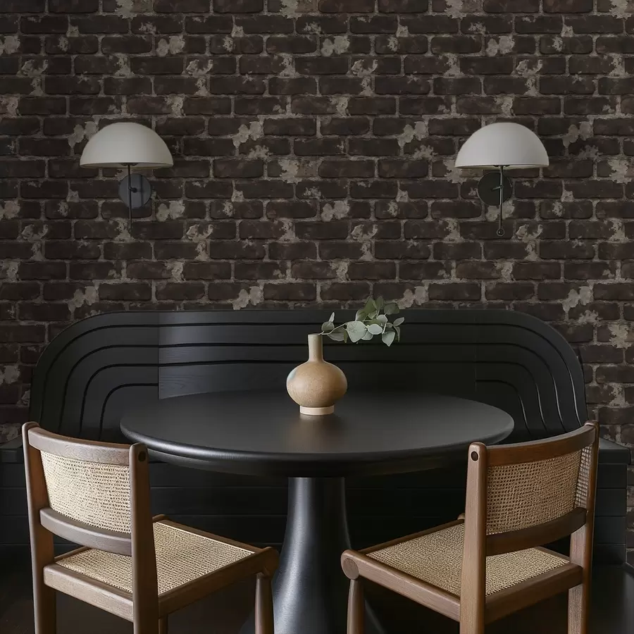 Fototapet Ztmavlá stará cihlová zeď s opotřebovanými místy a01030