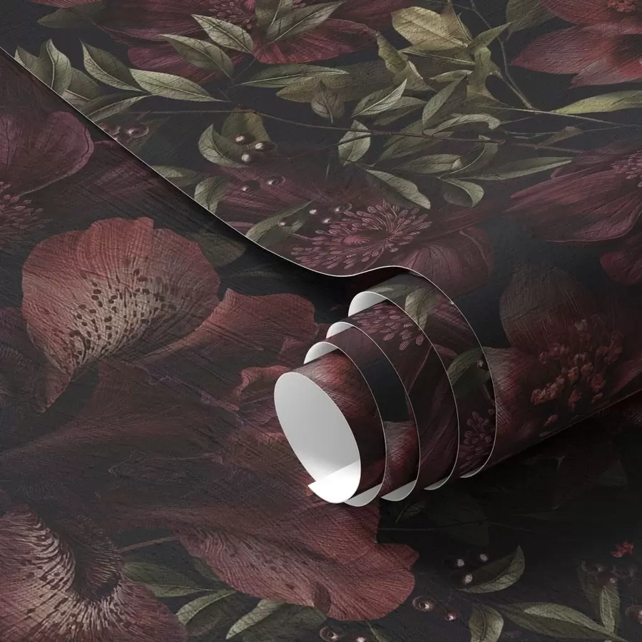 Fototapet Bohaté vínové květy na tmavém pozadí a01032