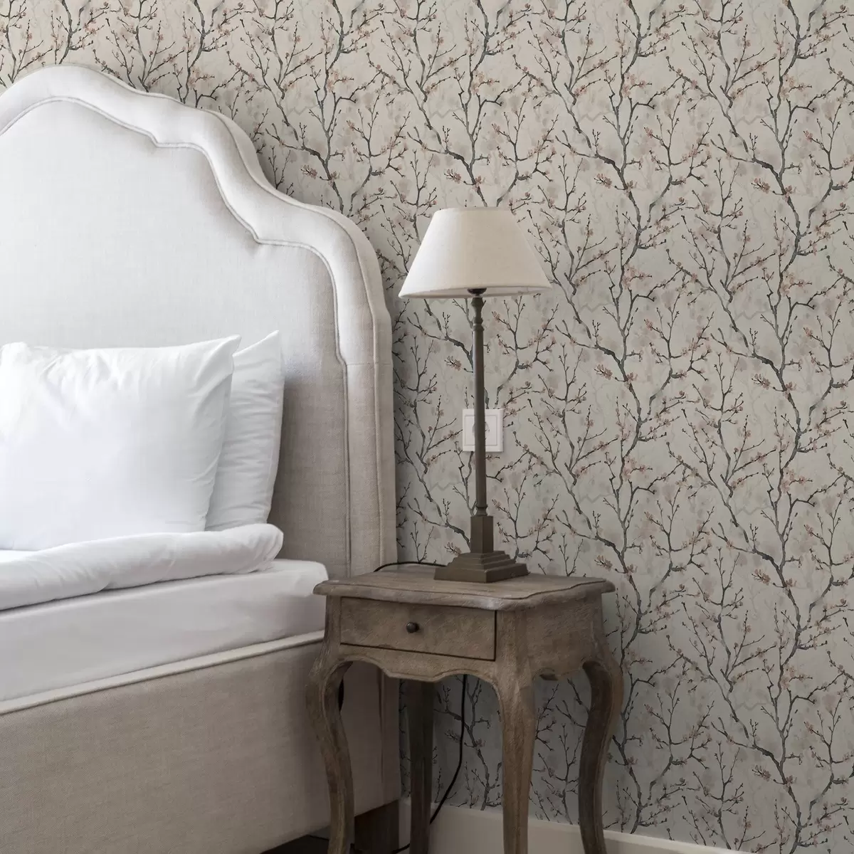 Tapety Akvarelové větve sakury na světlém pozadí a01033