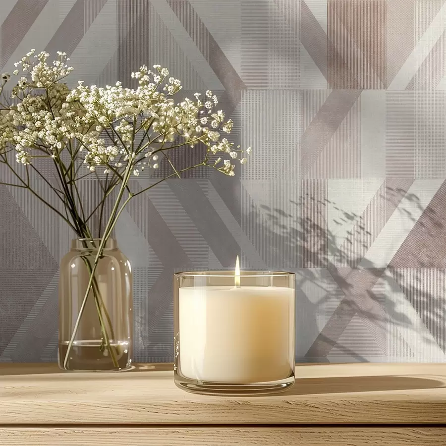 Fototapet Teplé geometrické šipky v béžovo-pískových tónech a01056v2