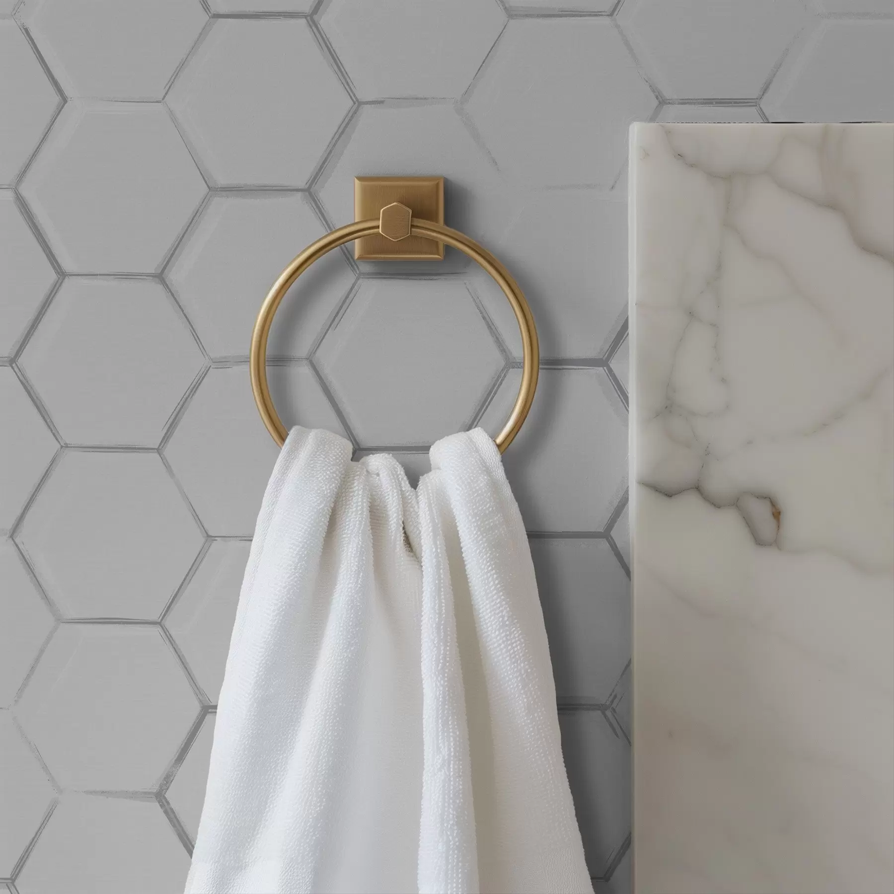 Fototapet Bílé trojrozměrné šestiúhelníky na hladkém pozadí a01059