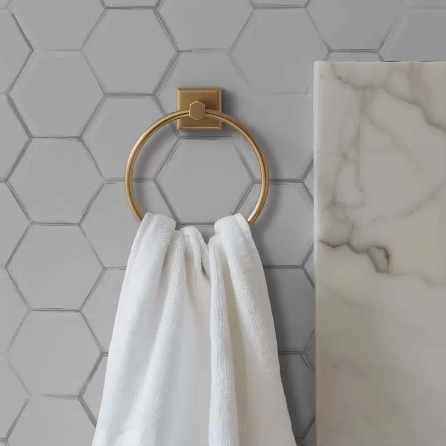 Fototapet Bílé trojrozměrné šestiúhelníky na hladkém pozadí a01059