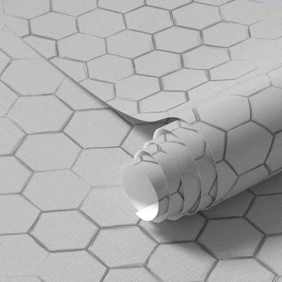 Fototapet Jemná šestiúhelníková mřížka na světle šedém texturovaném pozadí a01060