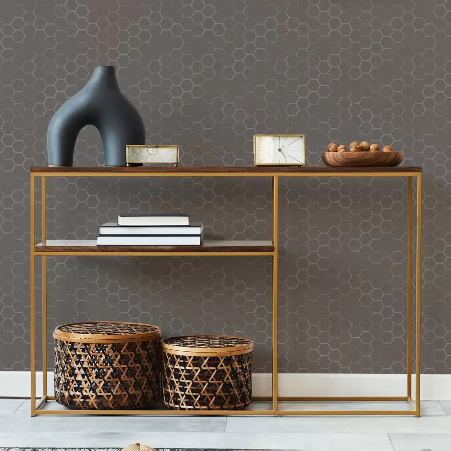 Fototapet Hustý šestiúhelníkový vzor v jemných šedých tónech a01060v2