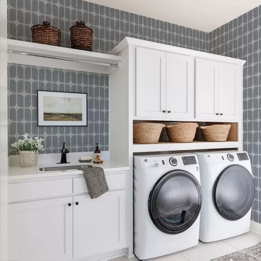 Fototapet Šedá mozaika s obdélníkovými oblouky a jemnou texturou a01068