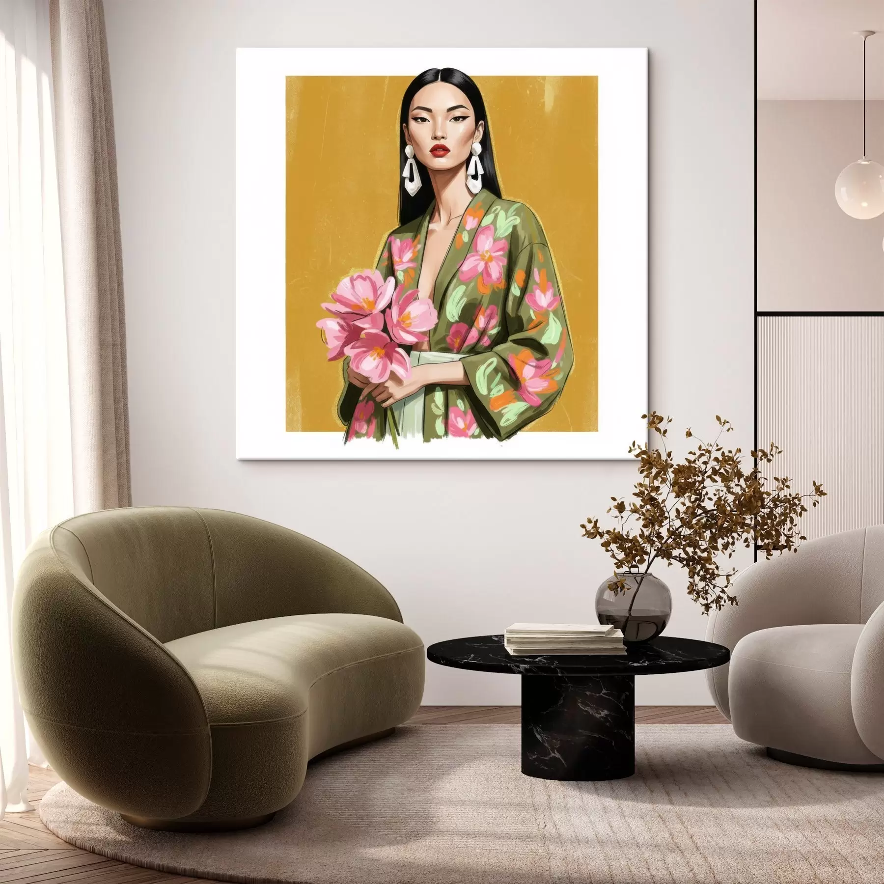 Obraz Dívka s kyticí květin Č. s46850