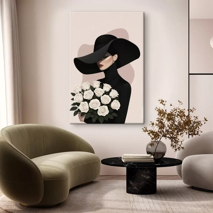 Obraz Dívka s kyticí růží Č. s46854