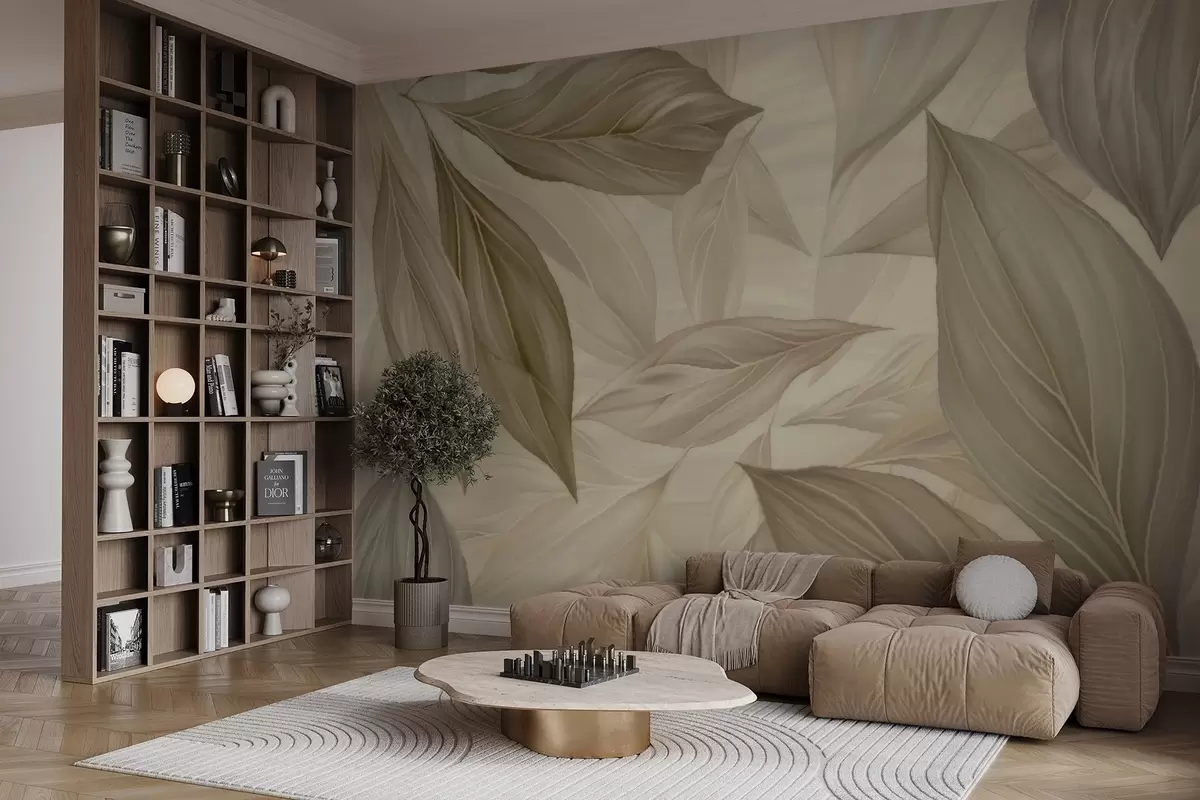 Fototapet Abstraktní jemné listy w04969