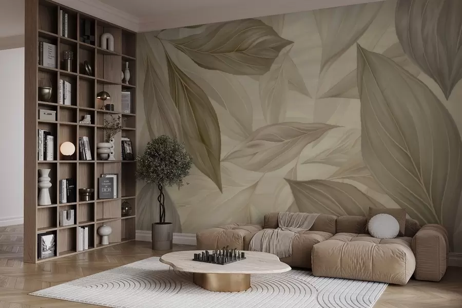 Fototapet Abstraktní jemné listy w04969