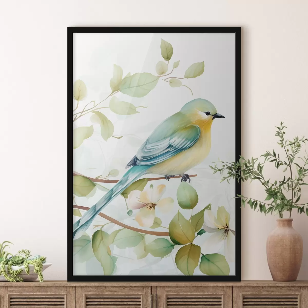 Poster Sýkorka na větvi f46891