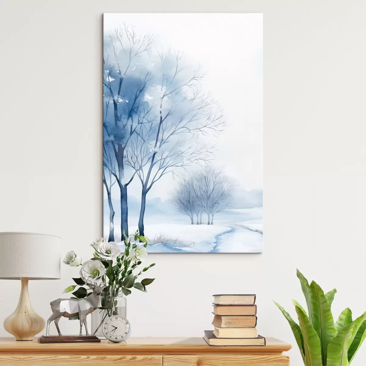 Obraz Zasněžené stromy v lese Č. s46965