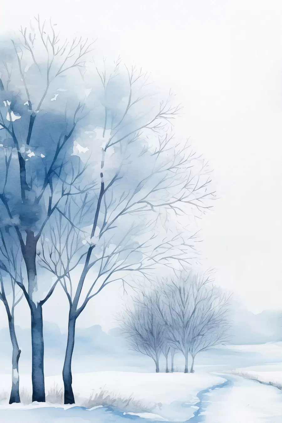 Fototapet Zasněžené stromy v lese f46965