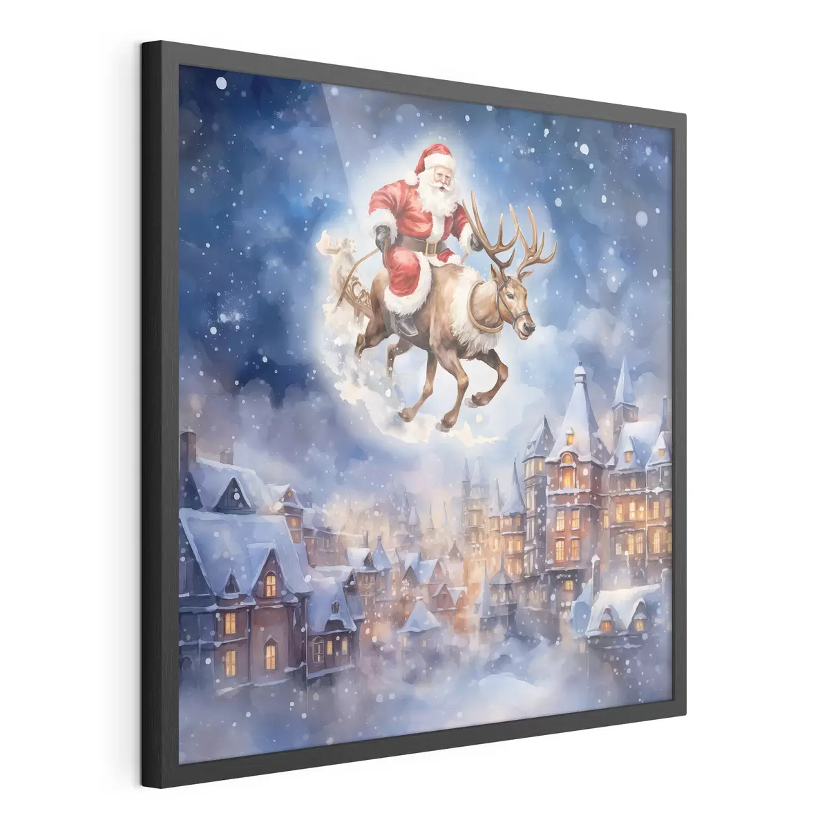 Poster Pohádkový Nový rok, Santa Claus na saních f46972