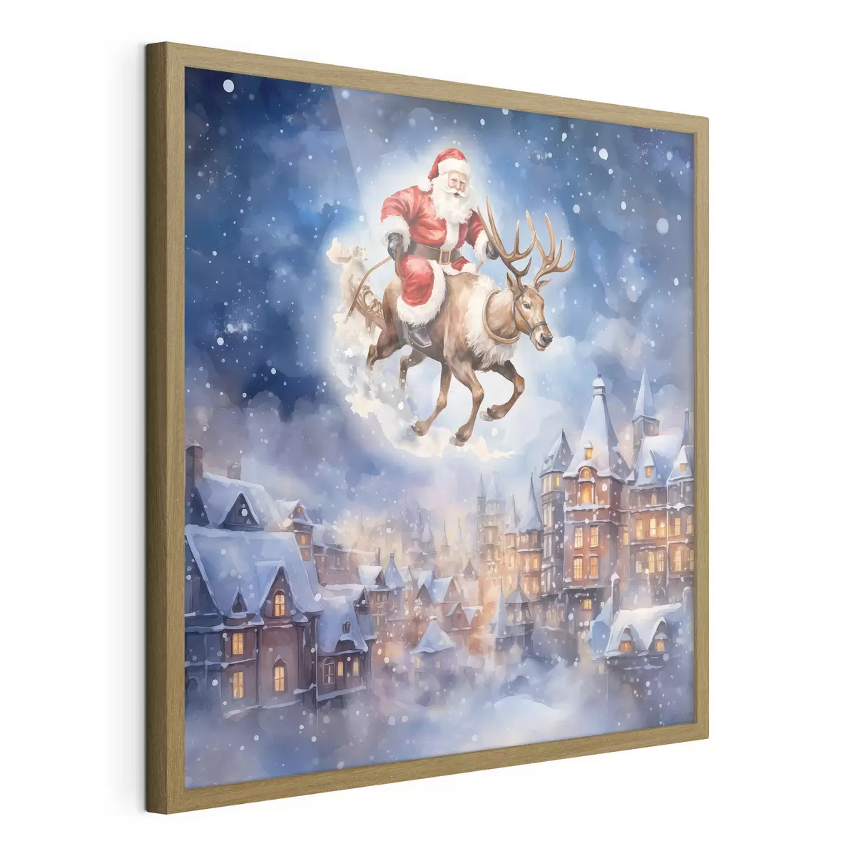 Poster Pohádkový Nový rok, Santa Claus na saních f46972