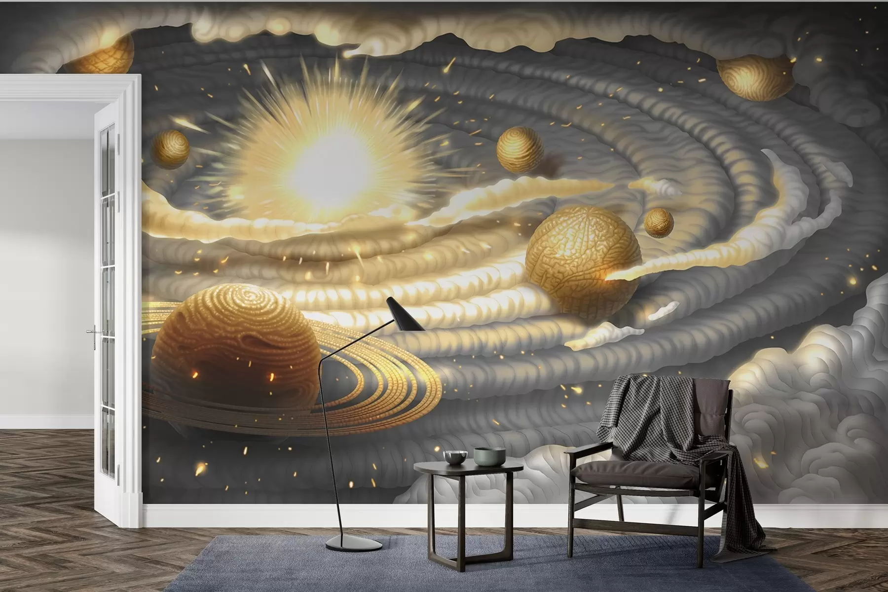 Fototapet Kosmický tanec nebeských těles w01967