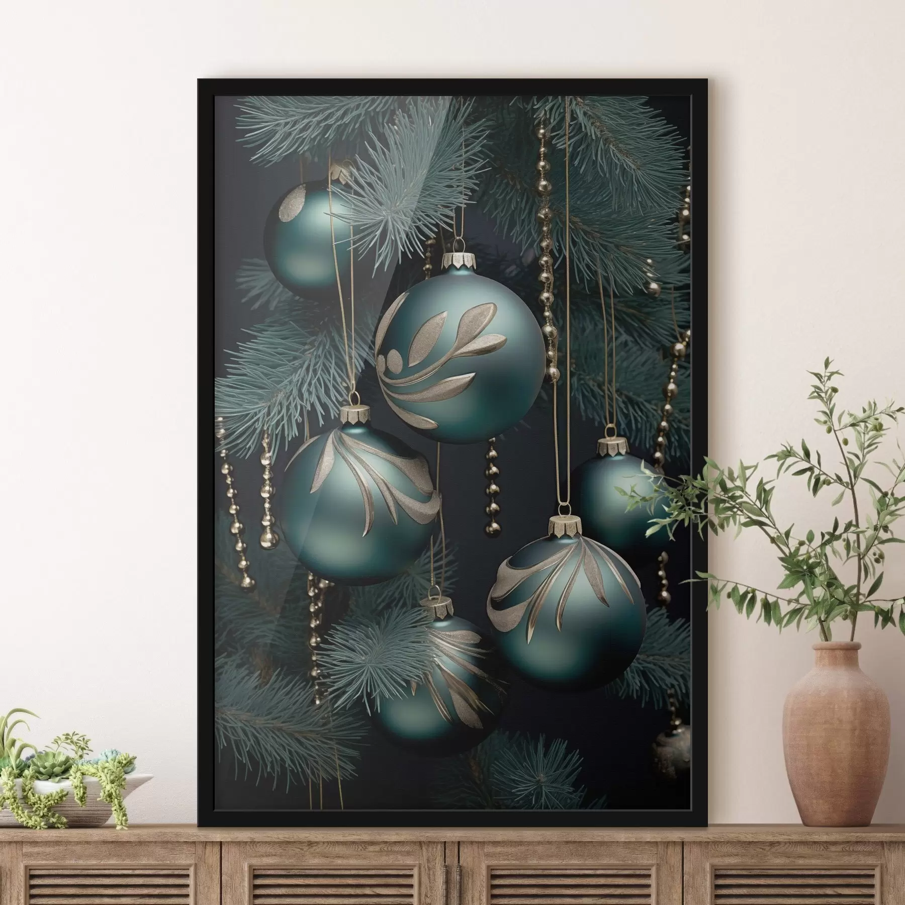 Fototapet Novoroční ozdoby na stromku f46979