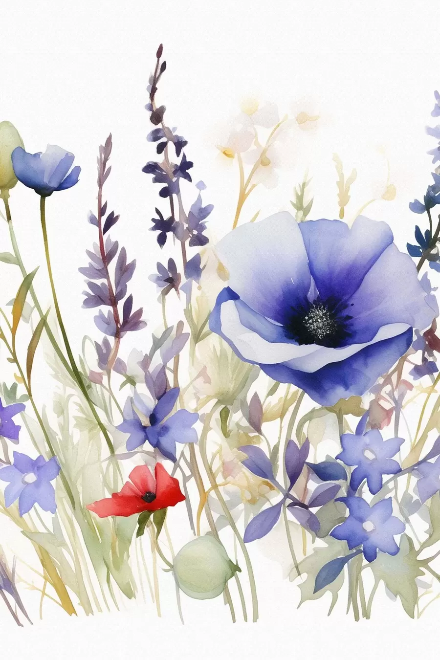 Obraz Květy máku a levandule Č. s46887