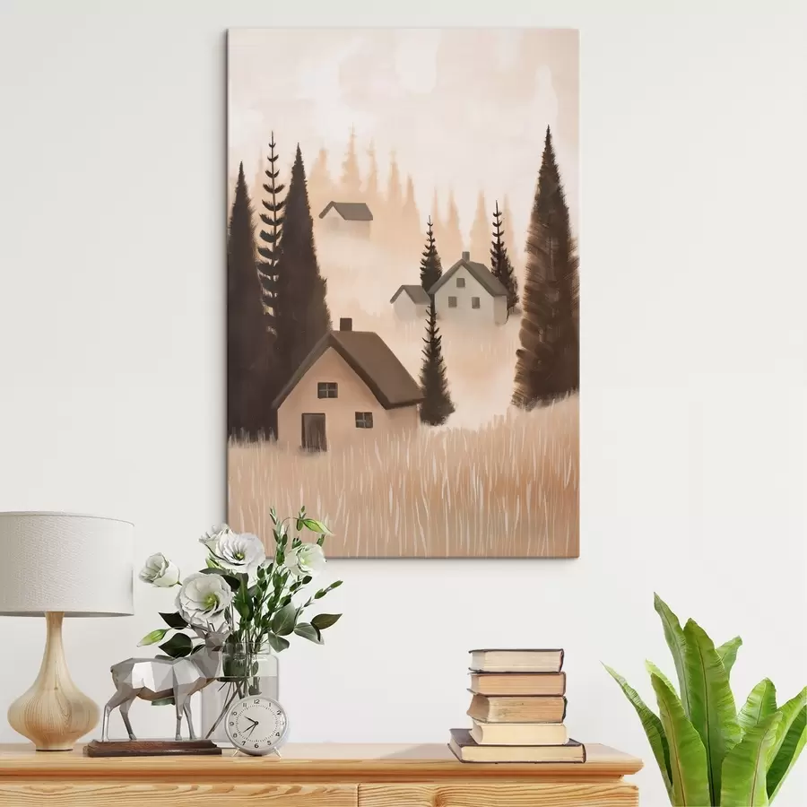 Obraz Domy v lese Č. s47076
