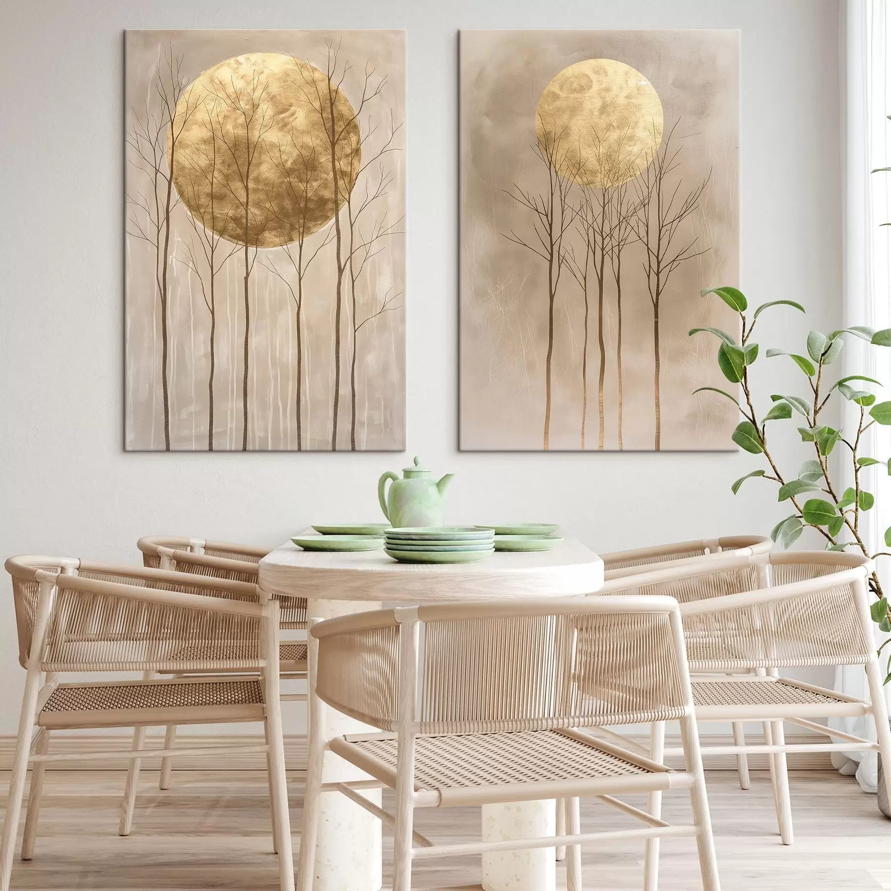 Obraz Křehké stromy a kruh Č. m01137