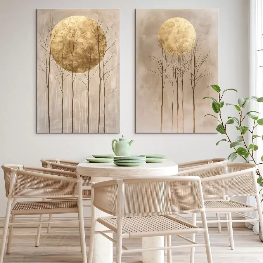 Obraz Křehké stromy a kruh Č. m01137