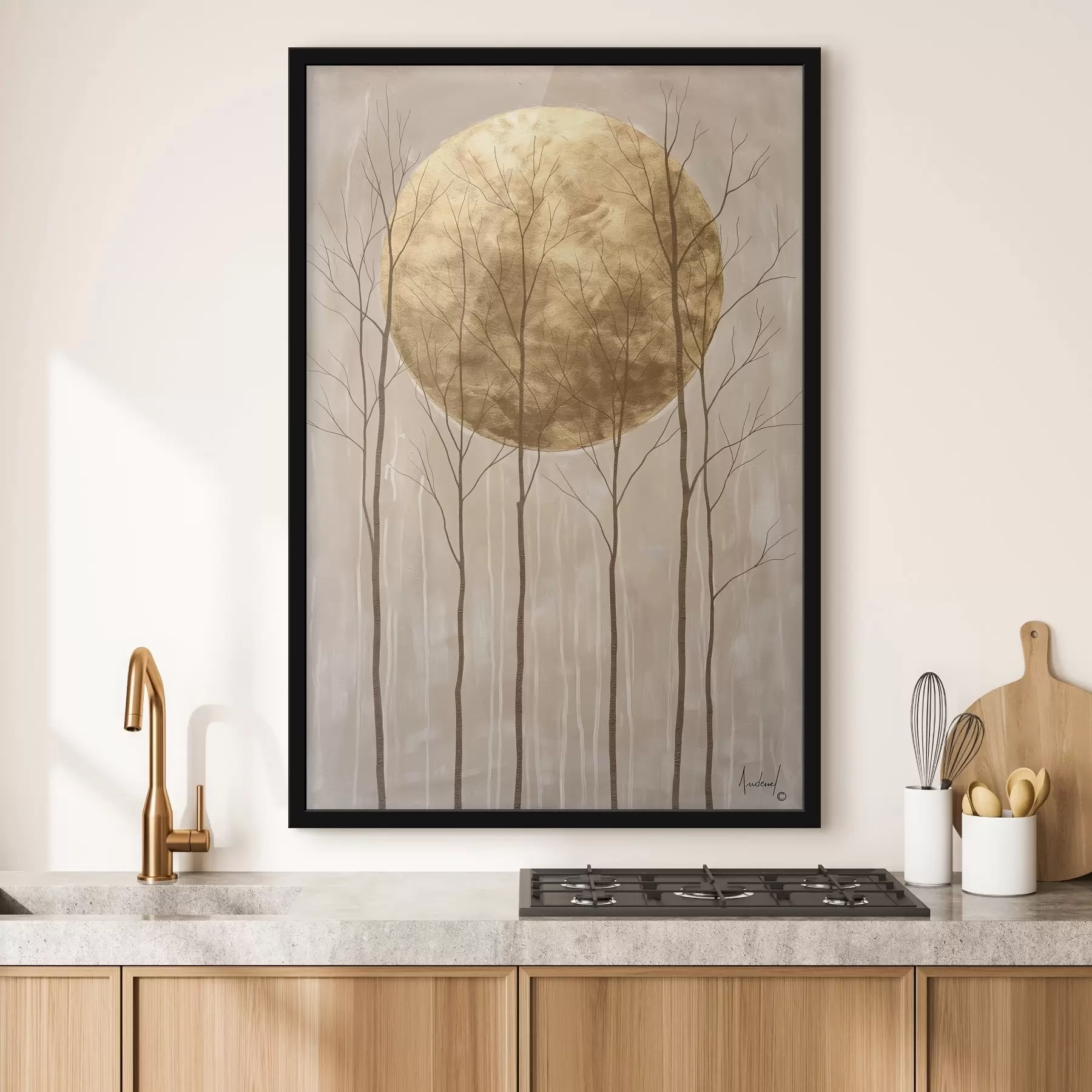 Fototapet Stromy a kruh f47084