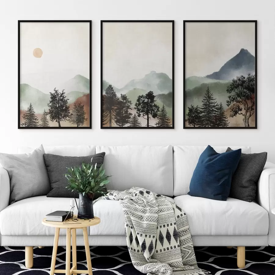 Fototapet Klidná krajina v jemných barvách d00243