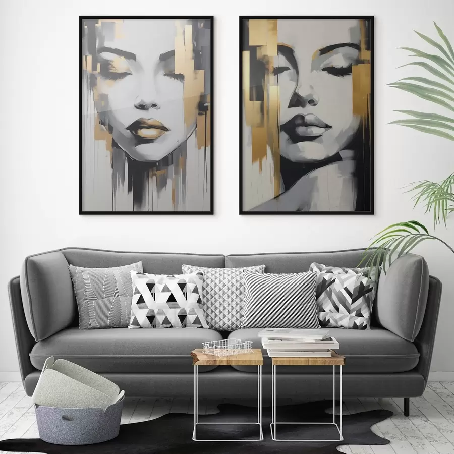 Fototapet Abstraktní ženské tváře d00376