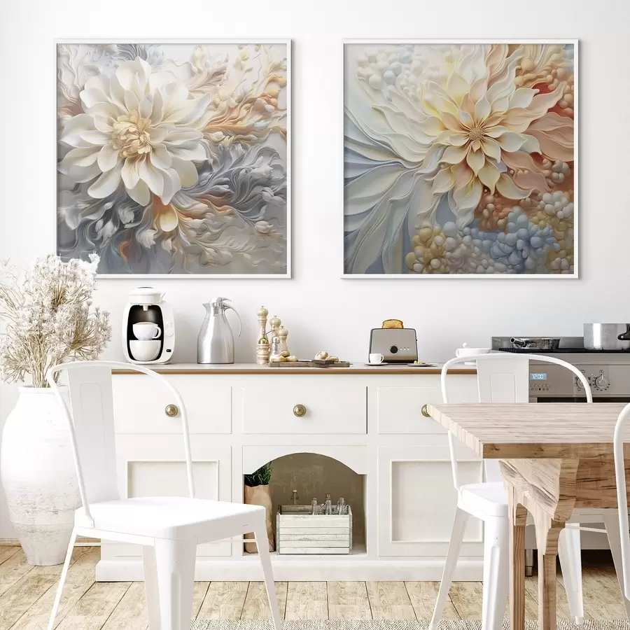 Fototapet Objemové abstraktní květiny d00379