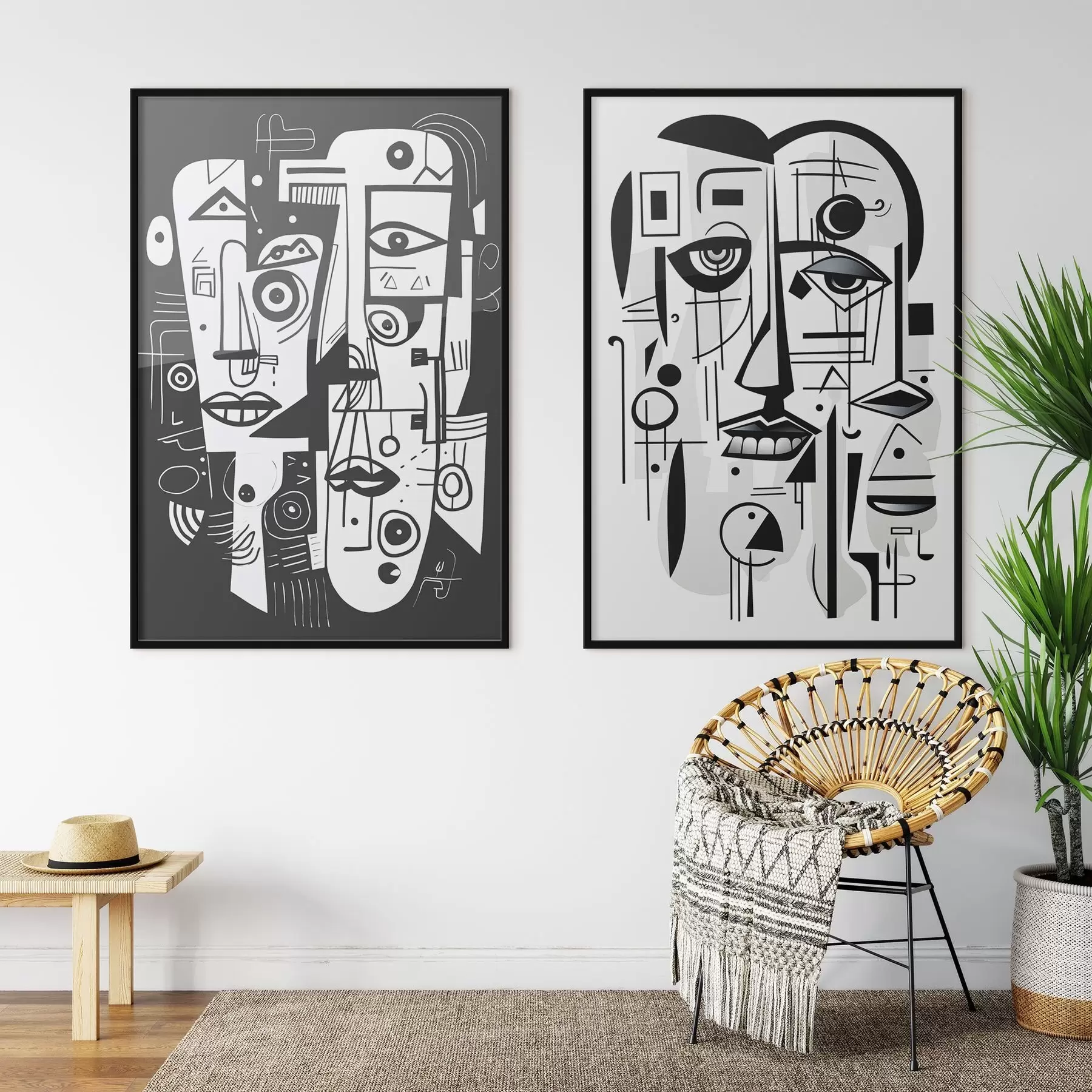 Fototapet Abstraktní tváře d00456