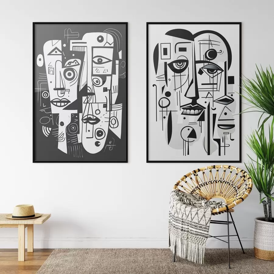 Fototapet Abstraktní tváře d00456