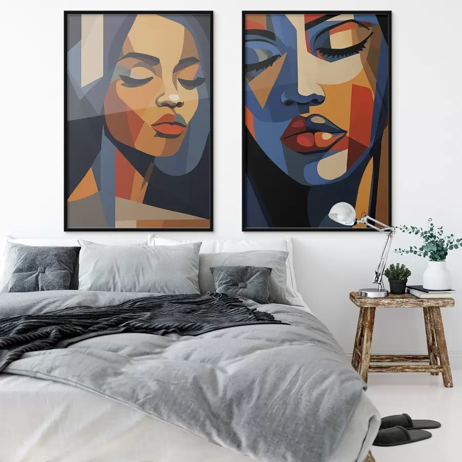 Fototapet Barevné portréty ve stylu pop art d00467