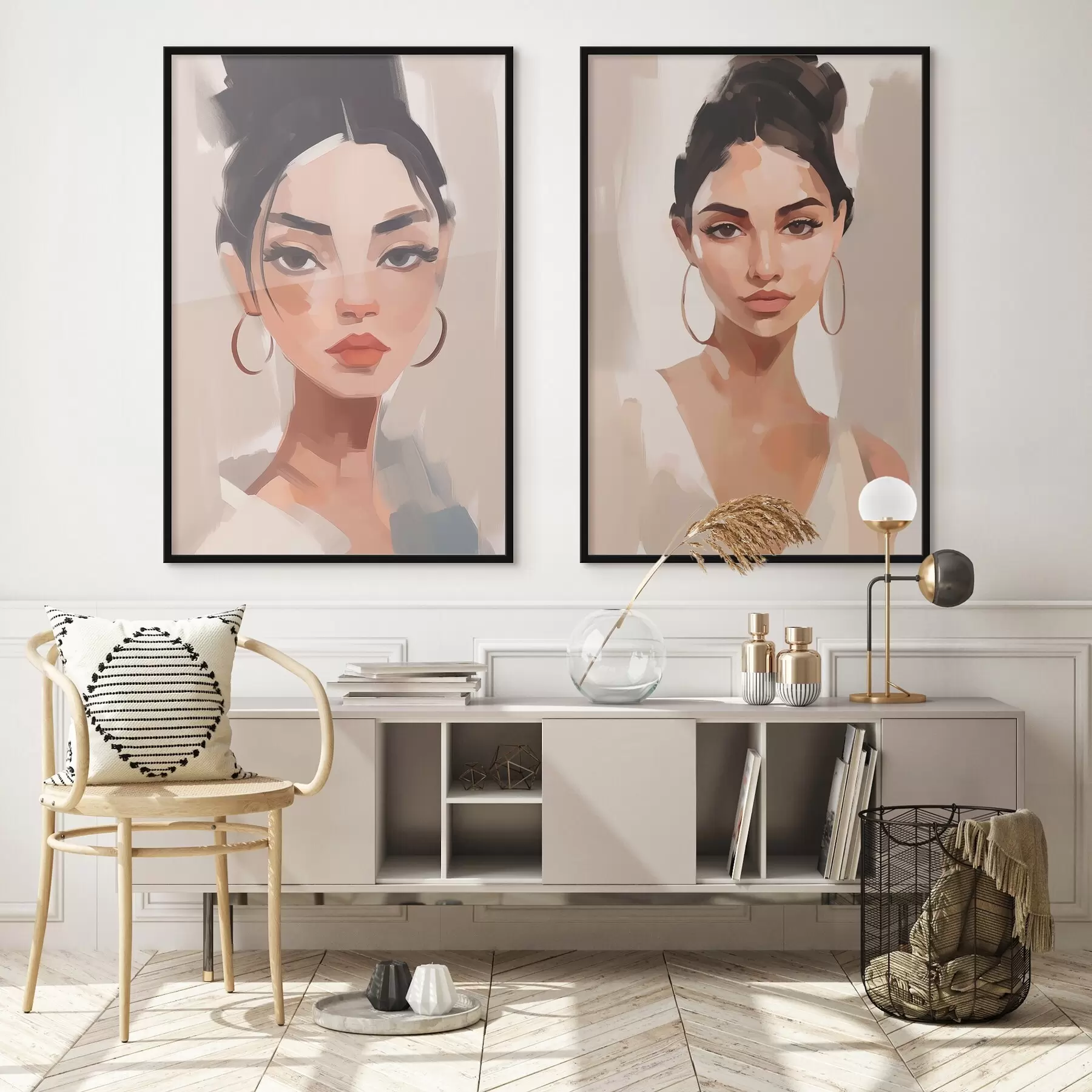 Fototapet Portrét dívky imitující malbu d00484