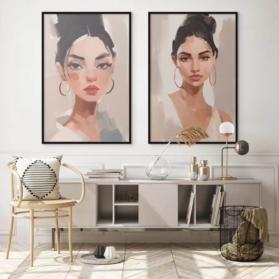 Fototapet Portrét dívky imitující malbu d00484