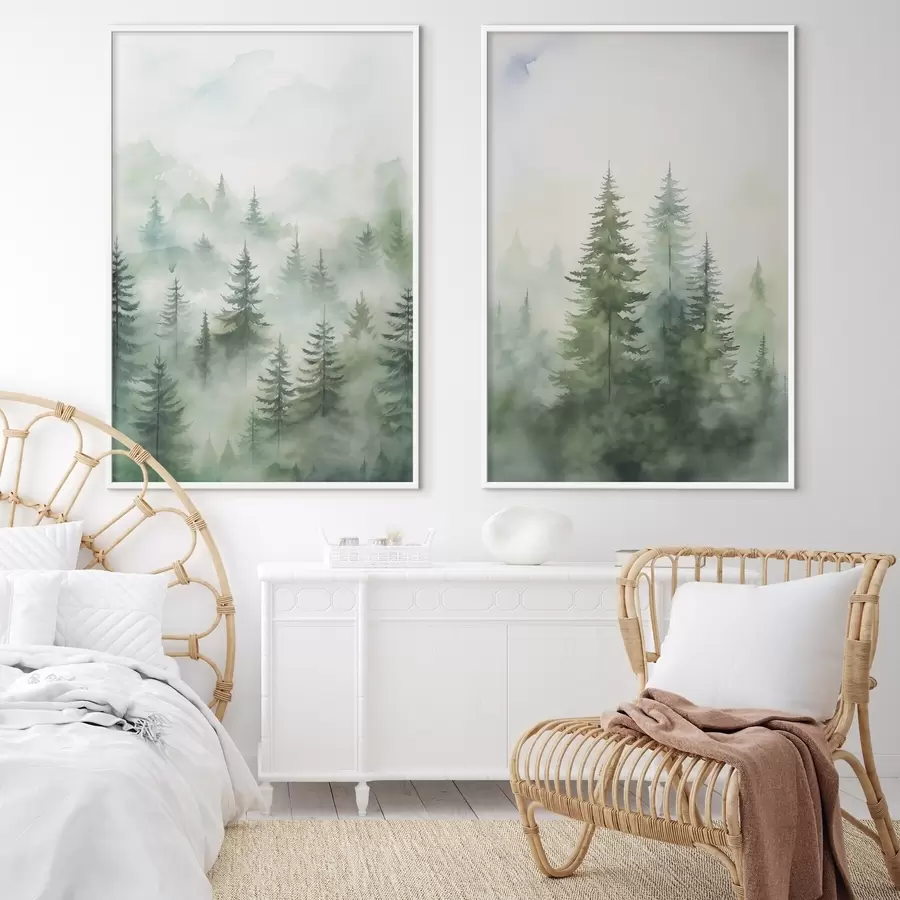 Fototapet Les v mlze d00534