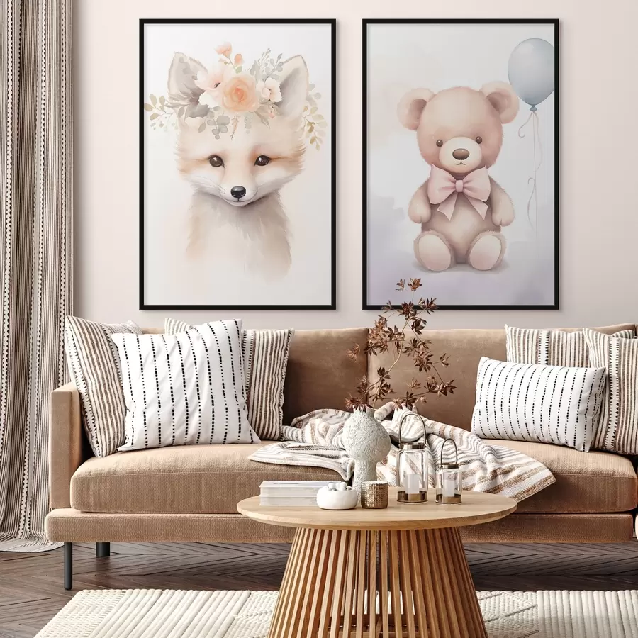 Fototapet Liška a medvěd d00921