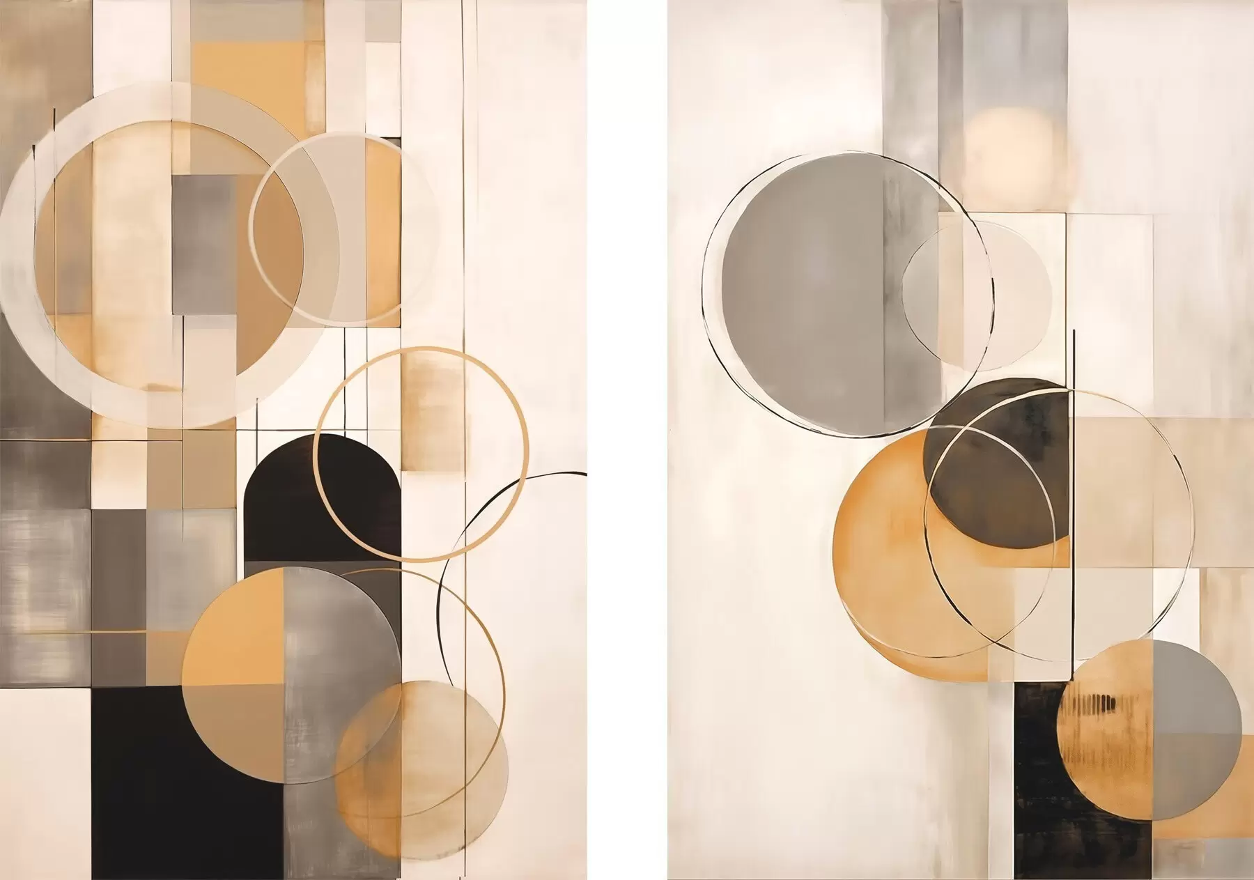 Fototapet Geometrická abstrakce s kruhy d00858