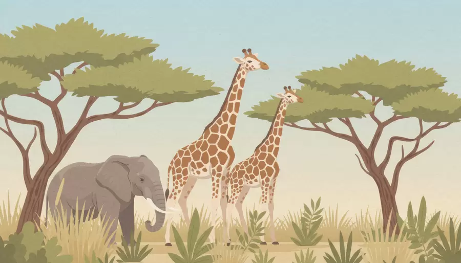 Fototapet Zvířata džungle w05041