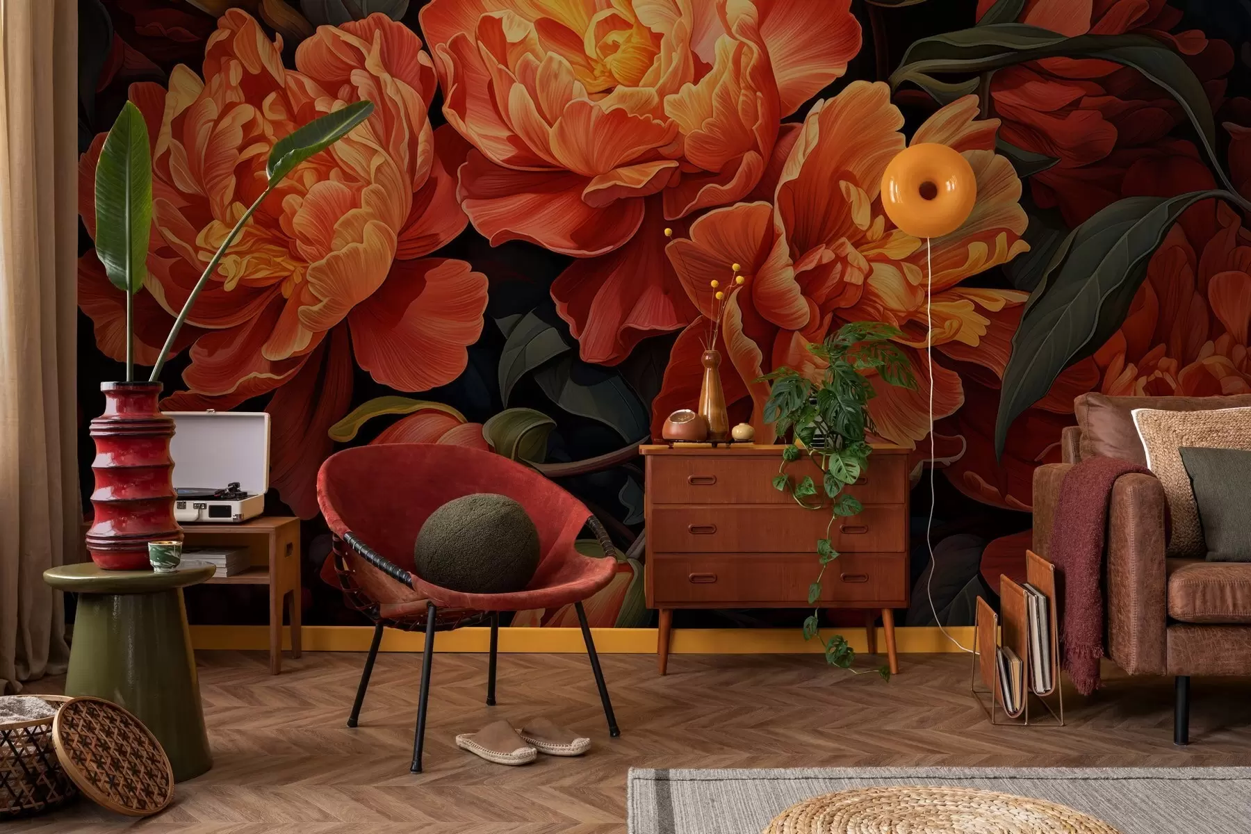 Fototapet Teplý květinový večer w05044