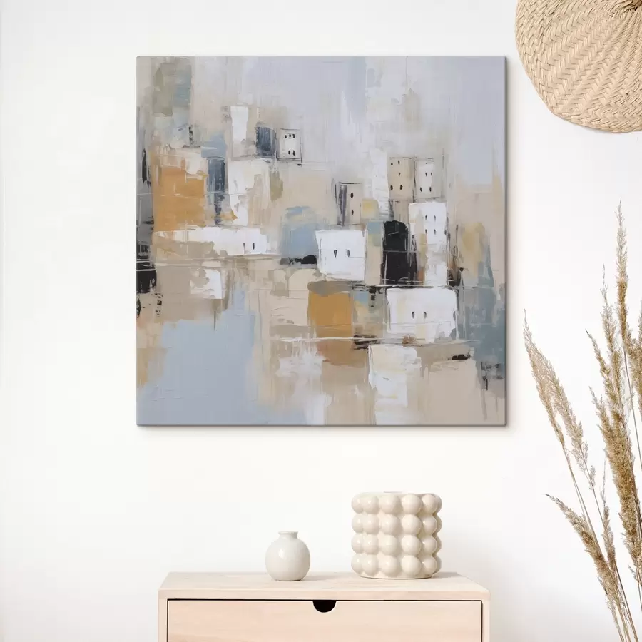 Obraz Abstraktní napodobení malby města Č. s47242