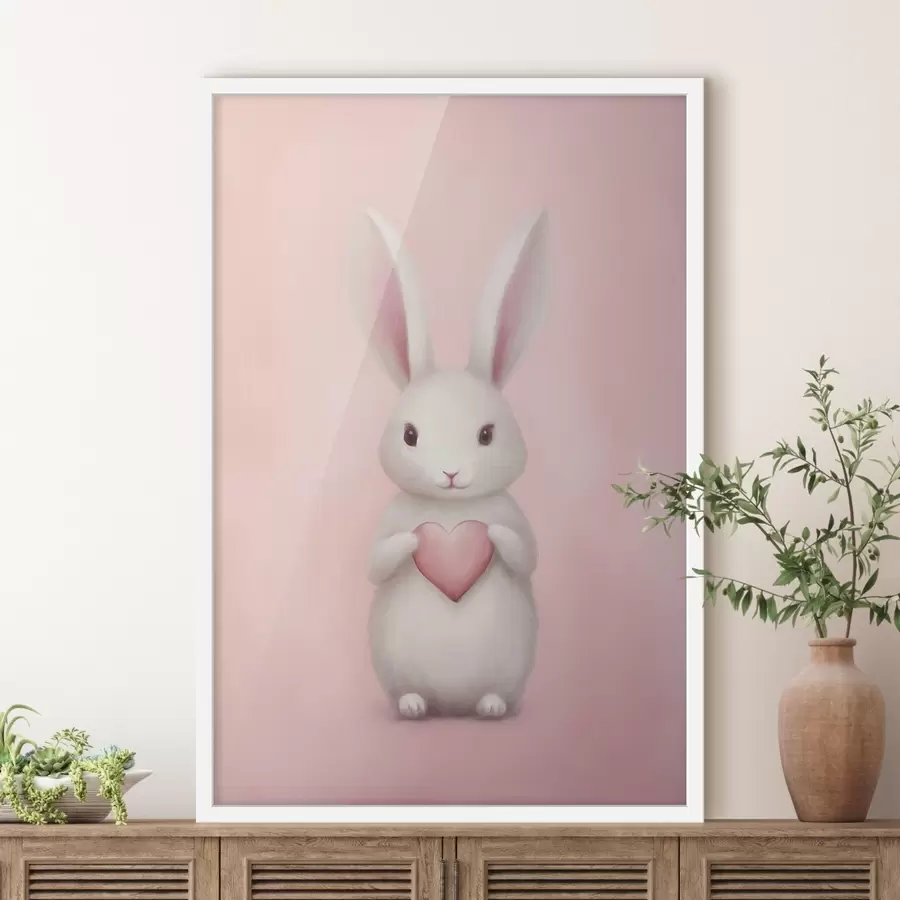 Fototapet Zajíček se srdcem f47146