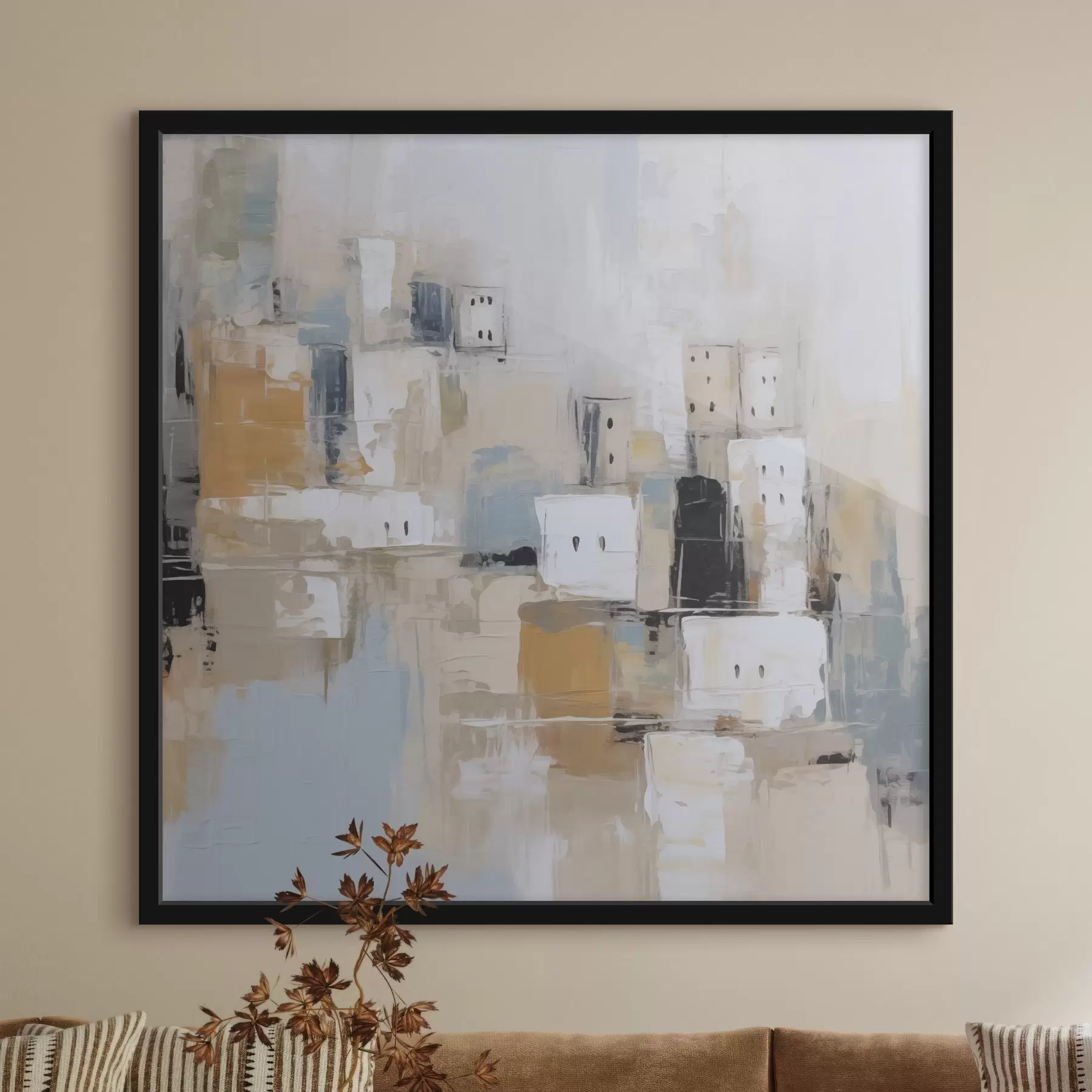 Fototapet Abstraktní napodobení malby města f47242