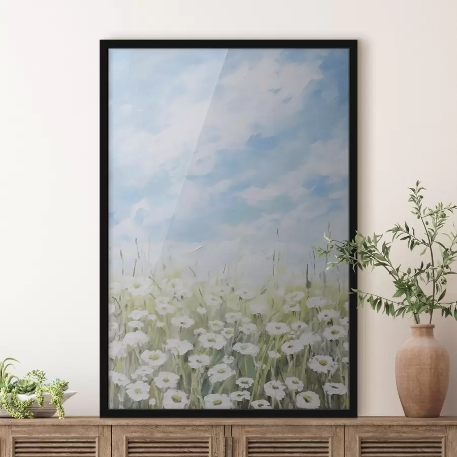 Fototapet Imitace malby pole sedmikrásky f47246