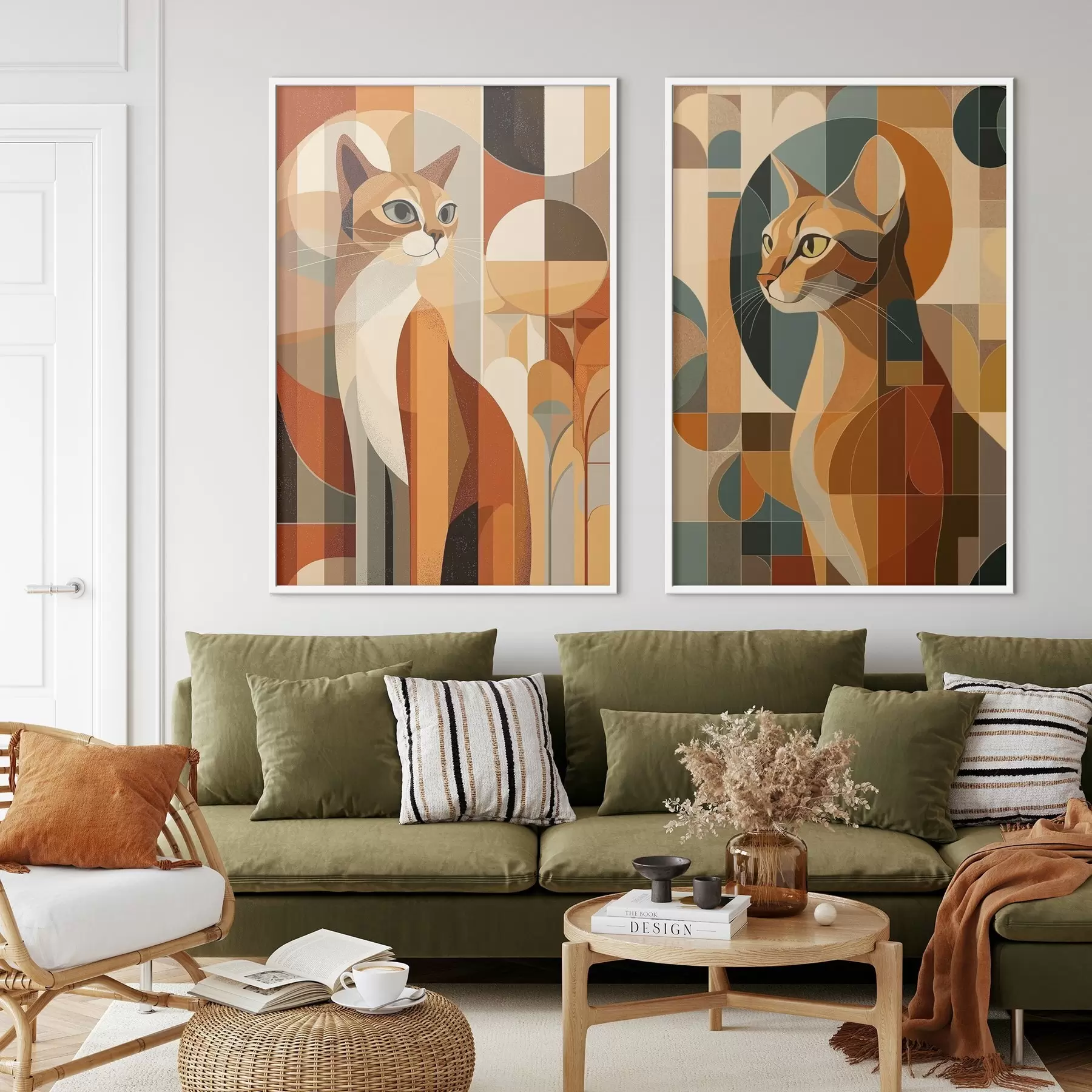 Fototapet Abstraktní kočky d00841