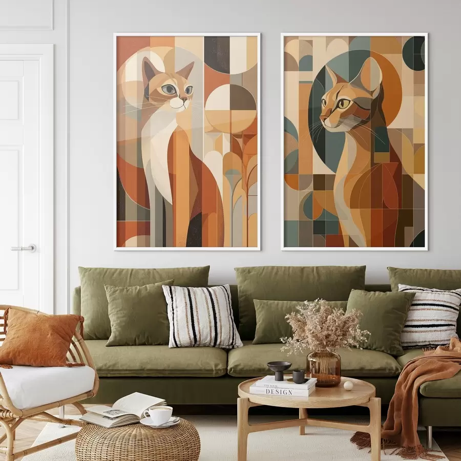 Fototapet Abstraktní kočky d00841