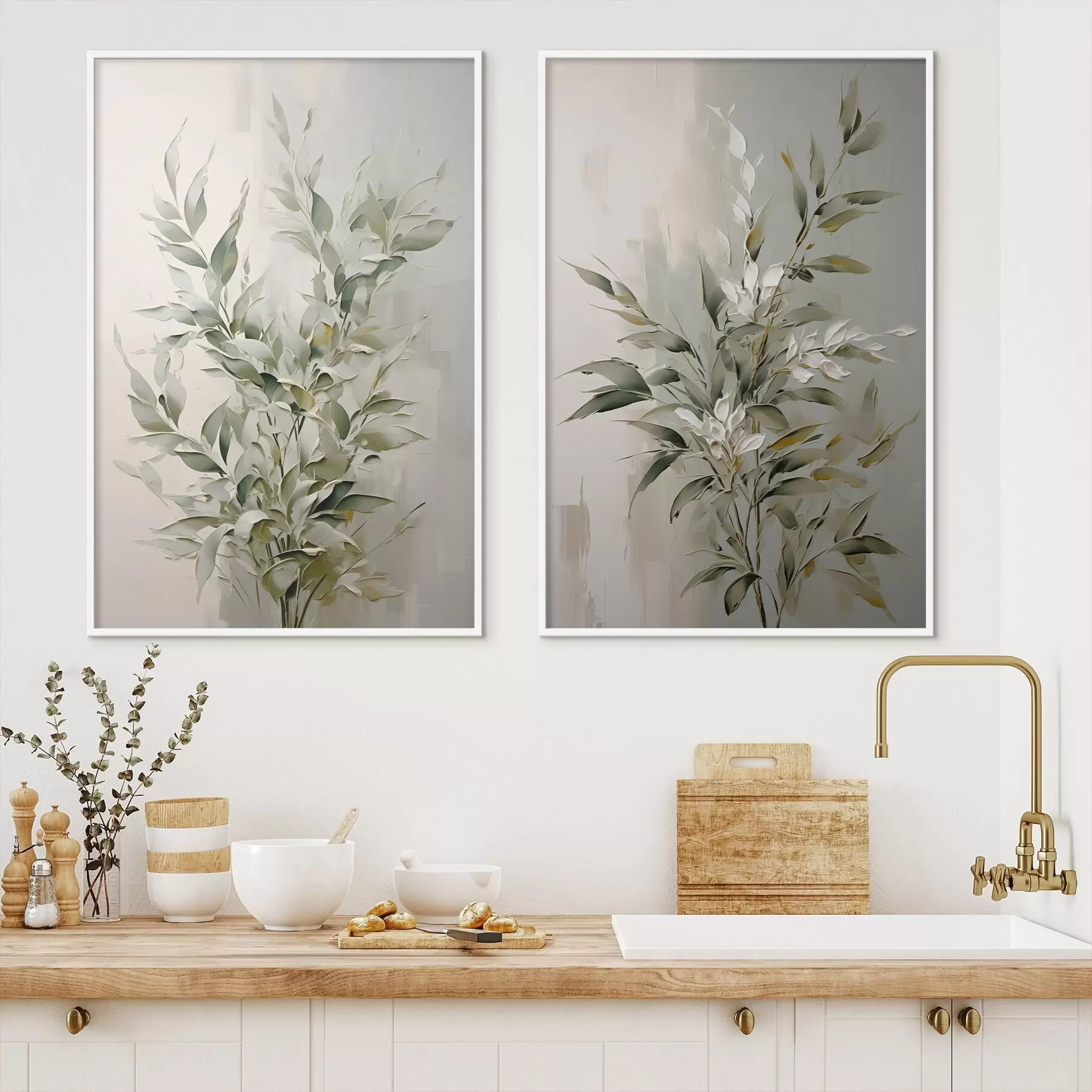 Fototapet Abstraktní větve s listy d00851