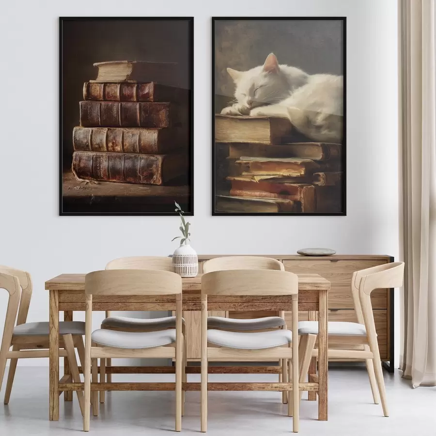 Fototapet Kočka na knihách d00918