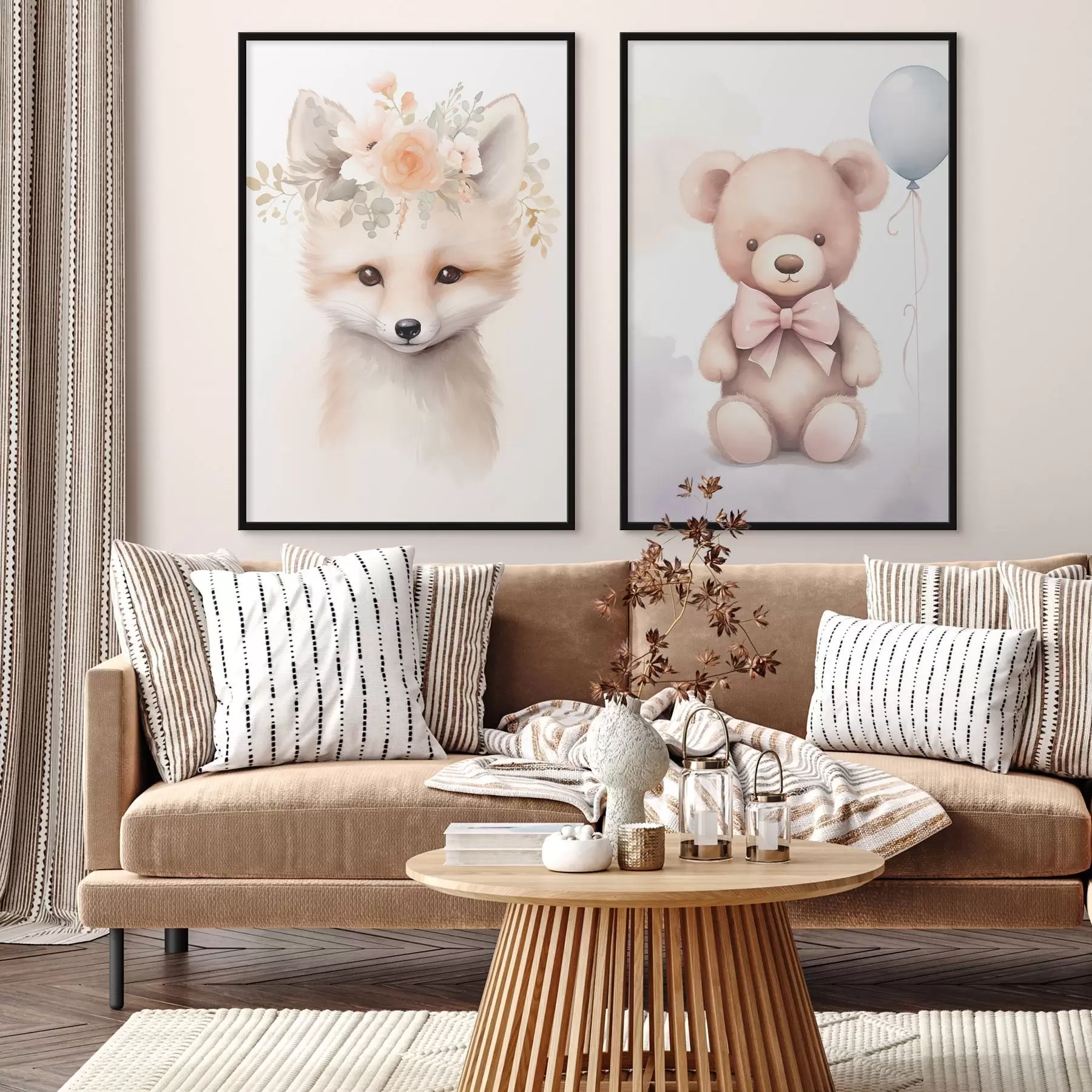 Fototapet Liška a medvěd d00921