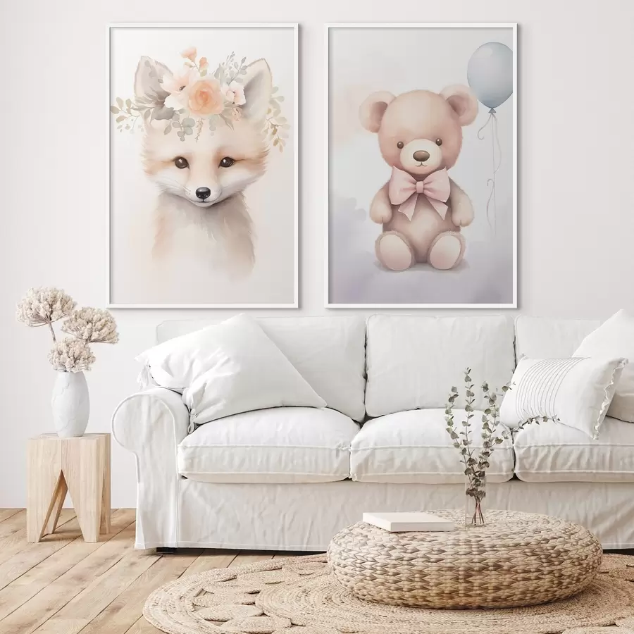 Fototapet Liška a medvěd d00921